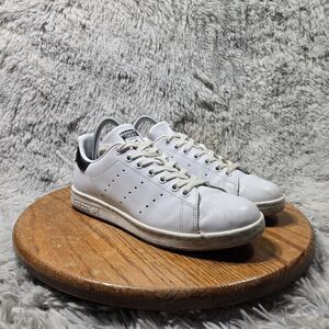 Adidas Stan Smith Shoe Sneakers Women Size 8 White Leather Lace Up Casual BY8965